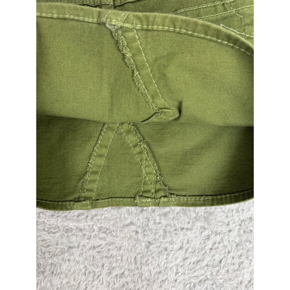 True Religion Womens Green Denim Mini Skirt Size 26 Rare Sample Design NWT - Picture 11 of 12